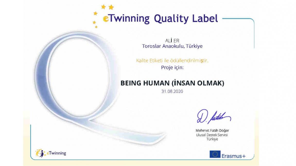 Being Human eTwinning Kalite Etiketi